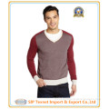 Wool-Silk V-Neck Pullover Sweater